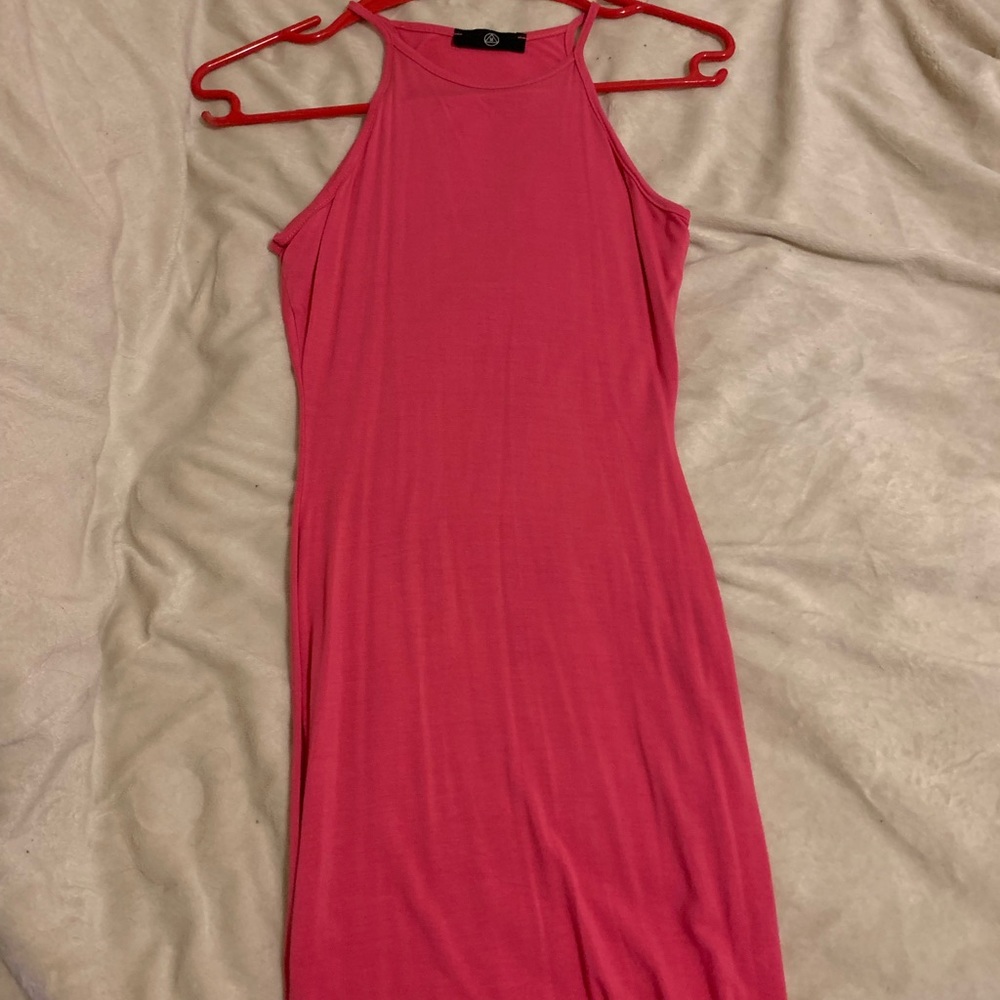 Missguided pink midi dress